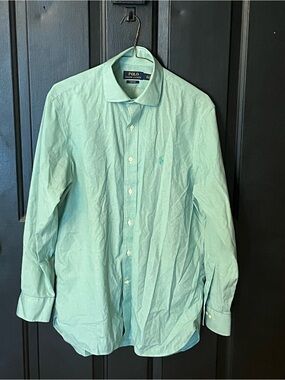 Polo by Ralph Lauren Light Mint Green Button-Up Dress Shirt